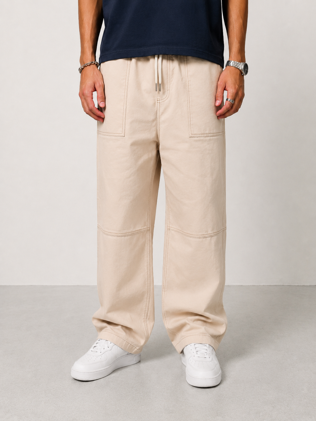 KIK BAGGY PANTS - BEIGE