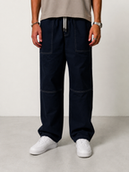 KIK BAGGY PANTS - NAVY BLUE