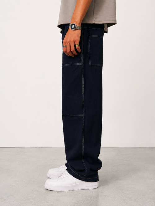 KIK BAGGY PANTS - NAVY BLUE
