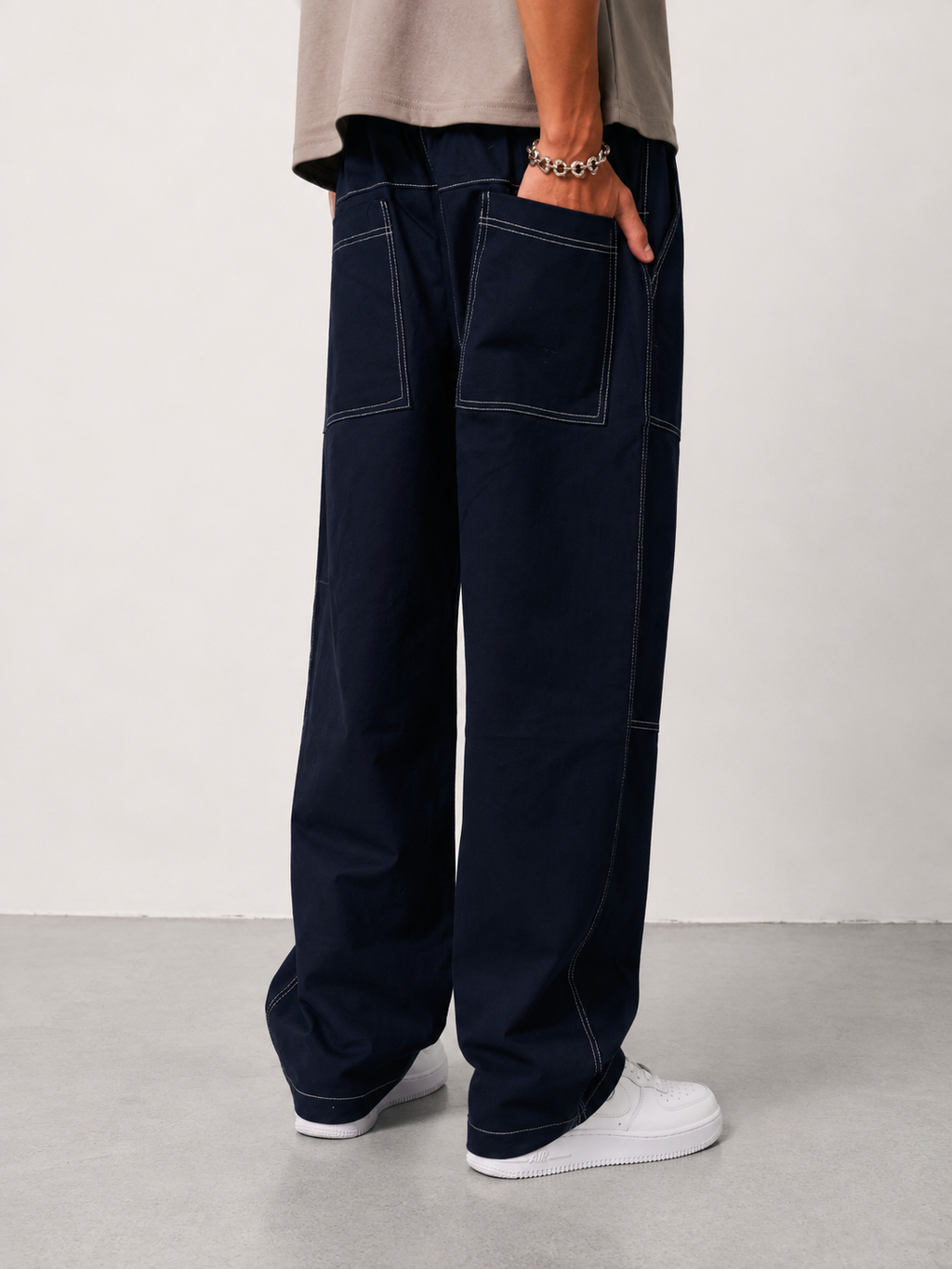 KIK BAGGY PANTS - NAVY BLUE