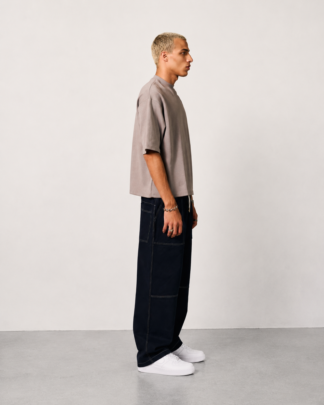 KIK BAGGY PANTS - NAVY BLUE