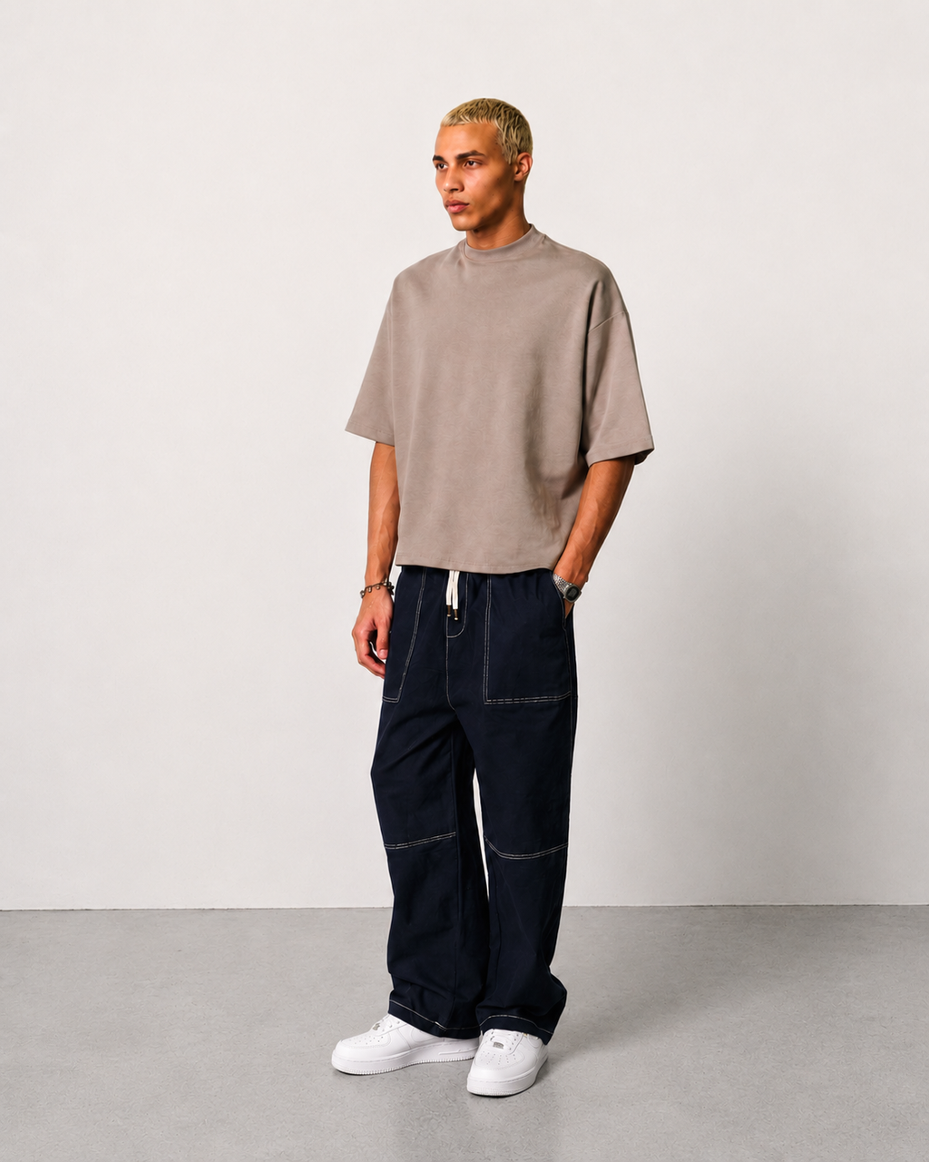 KIK BAGGY PANTS - NAVY BLUE