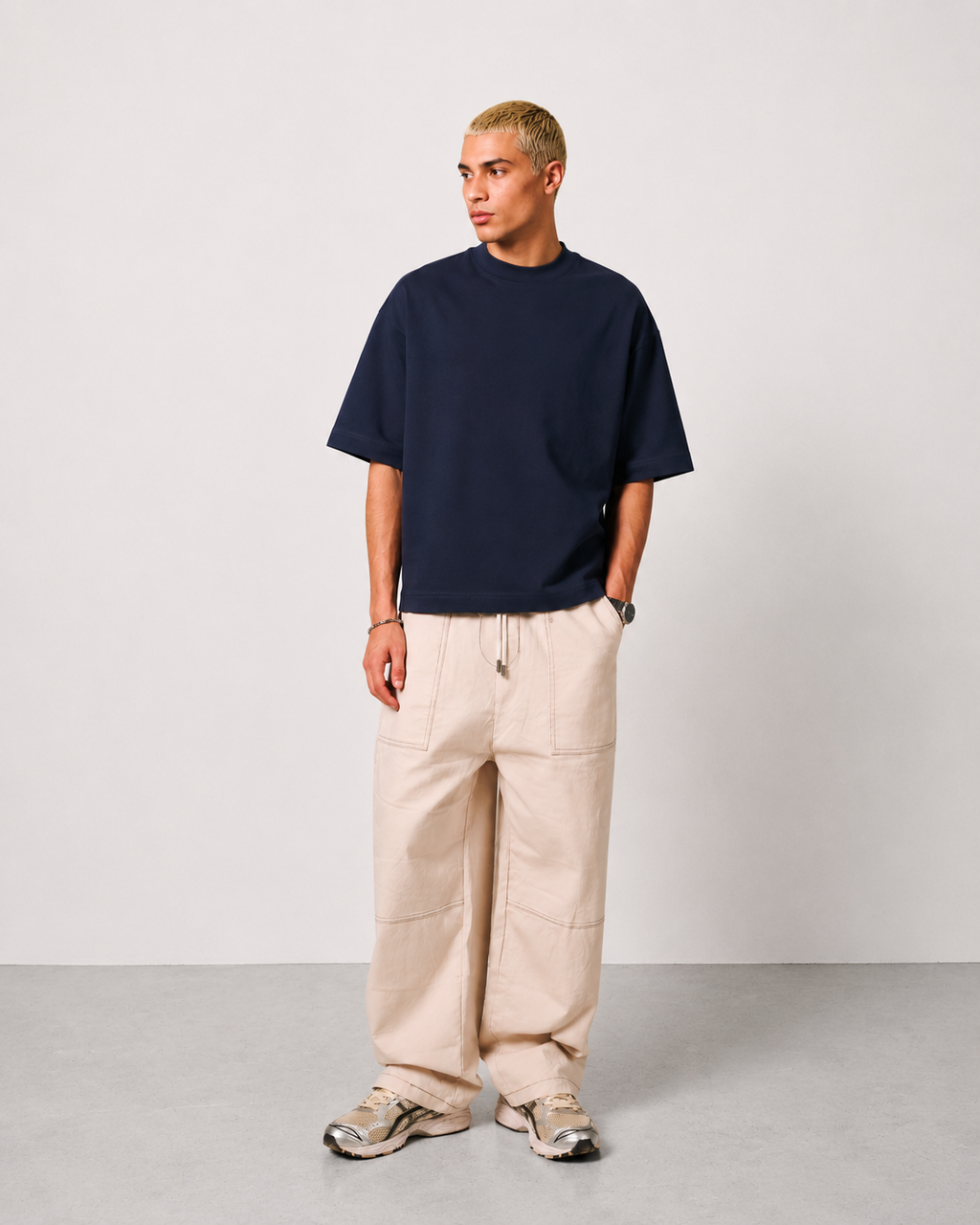 KIK BAGGY PANTS - BEIGE