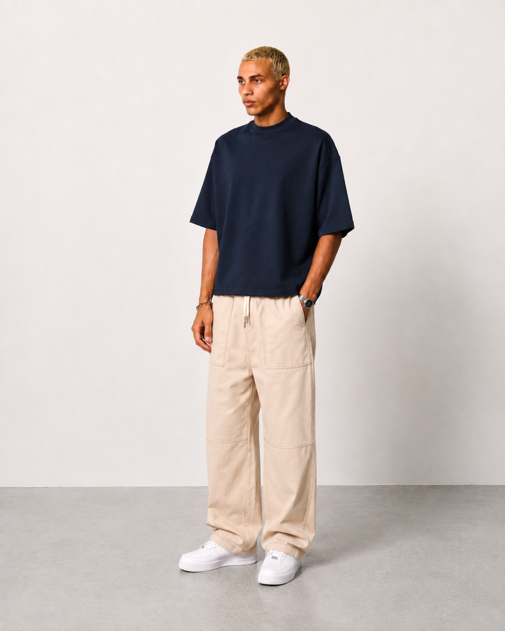 KIK BAGGY PANTS - BEIGE