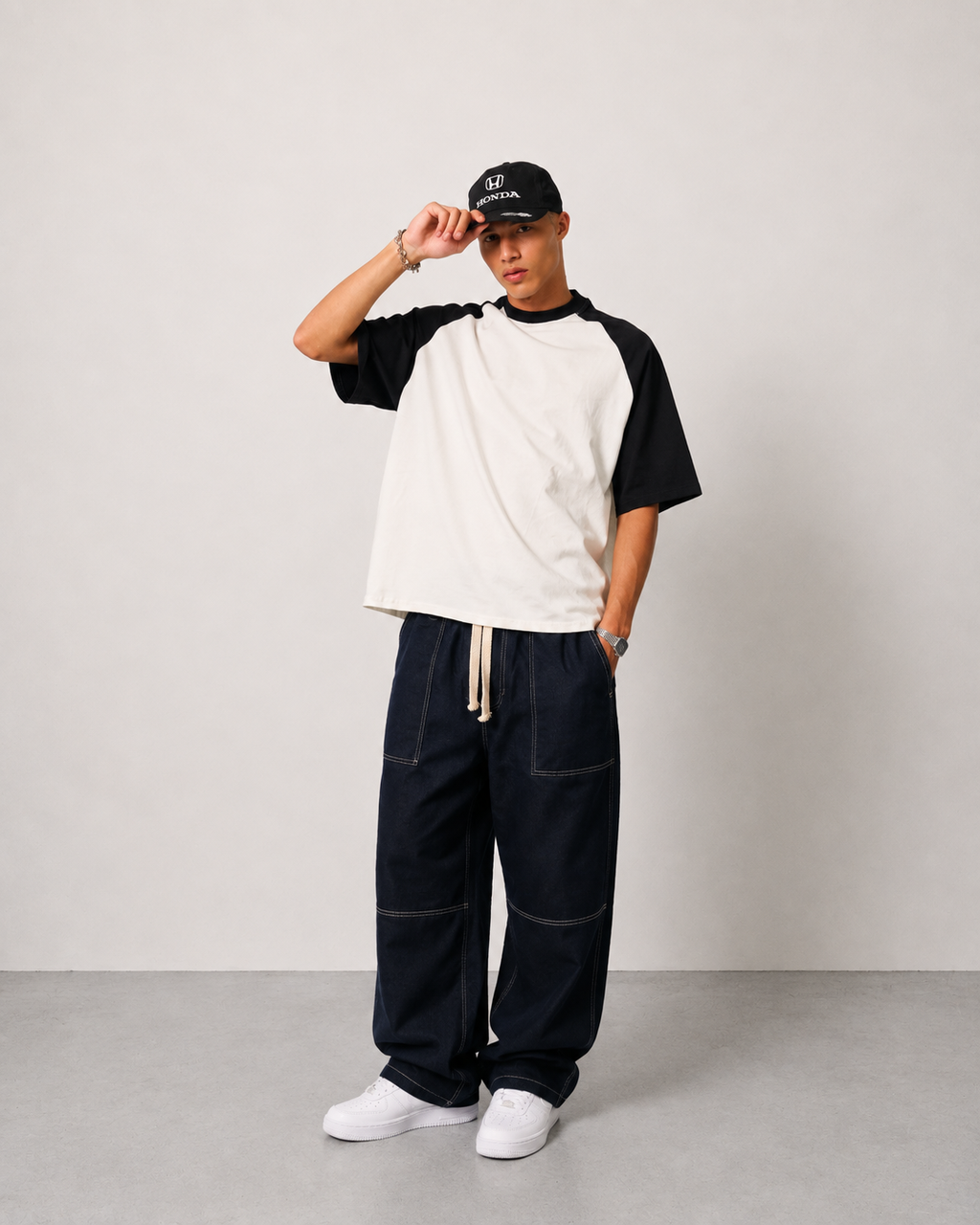 KIK BAGGY PANTS - NAVY BLUE