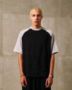 KIK OBJ REGLAN TEE - BLACK
